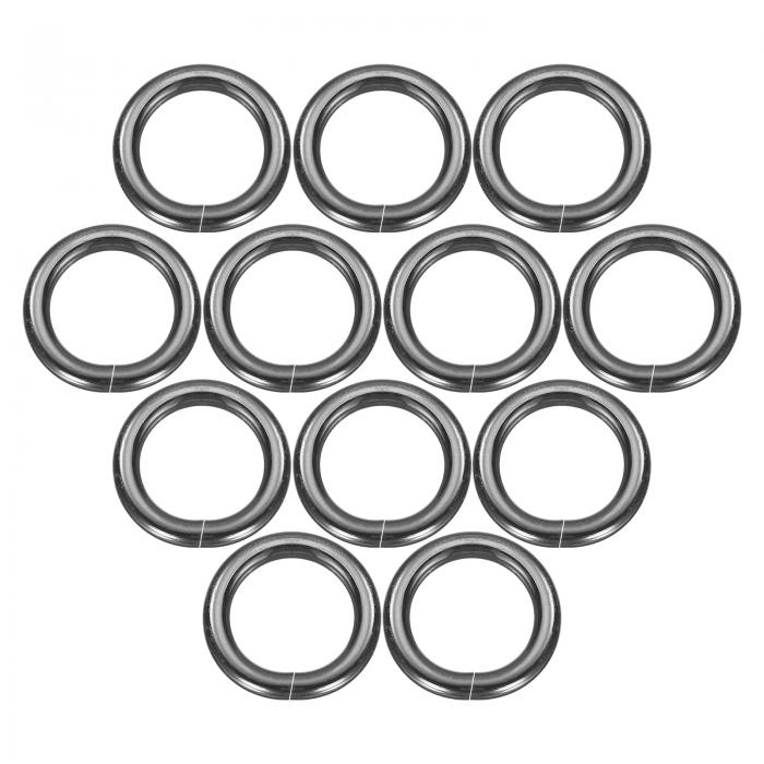 32個 Oリングバックル 15mm/0.6" 内径 3.8mm 厚さ 亜鉛合金 オープニング Oリング ク ラスプ クリップ クラフト キーリング バッグ ストラップ ベルト DIY アクセサリー ガン黒