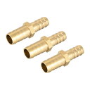 真鍮減速バーブ ホース継手ストレートコネクタカプラーチューブアダプター 12mm x 10mmバーブ(3個)
