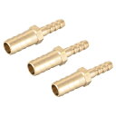 ホースIDブラスリデューサーバーブ?ホース継手ストレートコネクタカプラーアダプター 10mm x 6mmバーブ(3個)