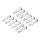単穴クレビスピン?6mm x 30mm?フラットヘッド?亜鉛めっき固体鋼?リンクヒンジピン?12個