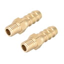 真鍮製フィッティングコネクタメトリック?オス-バーブ 8mm x M8x1.25(2個)