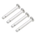 シングルホールクレビスピン フラットヘッド 304ステンレススチール リンクヒンジピン 3 mm X 20mm 4個入り