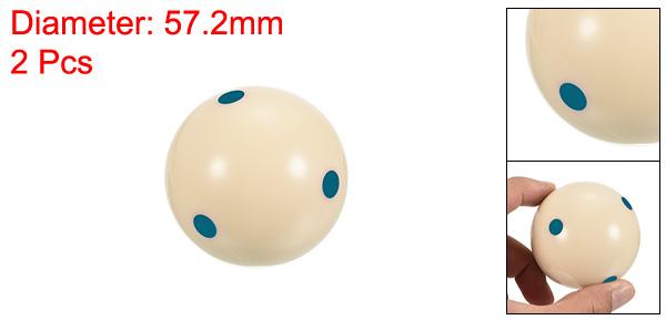 PATIKIL 57.2 mm プールビリヤードキューボール 2個 プロカップキューボール 練習トレーニングビリヤードボール ビリヤードルームゲームルーム用 ベージュ 2