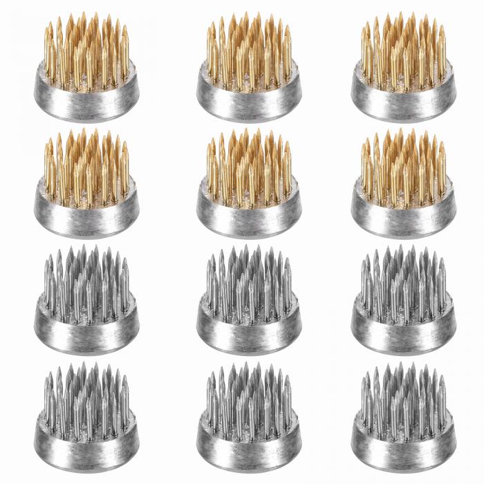 PATIKIL 12個 花 フロッグ剣山 0.9" 丸い真鍮鋼 ホームデコレーション用 アレンジャーピン固定ツール ..