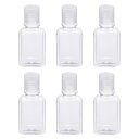 PATIKIL 30ml スクイズボトル 6本 矩形 ディスペンシングボトル プラスチック フリップキャップ付き 旅行 世帯用 クリア