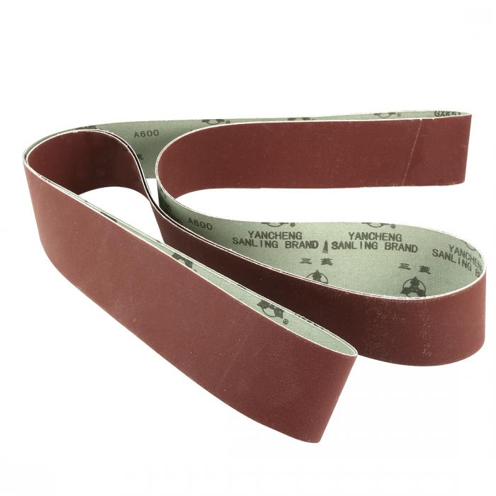 酸化アルミニウムサンディングベルト サンドペーパー 51 x 1829mm 600グリット 2個入り