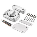 回転ボルトラッチ 亜鉛合金製セキュリティドアロックゲートラッチ キャビネット家具用ノンネイル バスルーム窓用 2.2x1.6