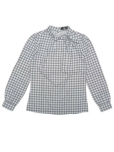 Allegra K チェックシャツ オフィス トップス ブラウス 蝶ネクタイネック レディース ホワイトブラック L Allegra K チェックシャツ オフィス トップス ブラウス 蝶ネクタイネック レディース ホワイトブラック L