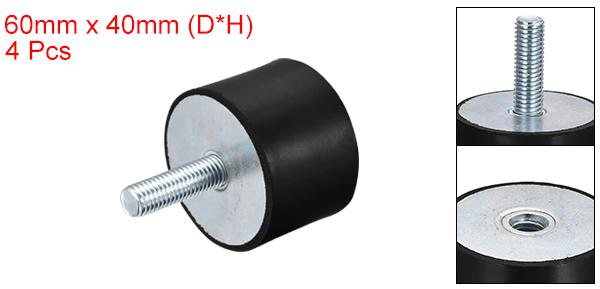 ラバーマウント M12 オス/メス 防振装置 ショックアブソーバー D60 mmxH40 mm ガレ...