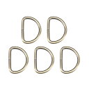 Dリング Dリングバックル ブロンズトーン バッグ ベルト クラフト DIY 4cm半円Dリング 5個入り(4)