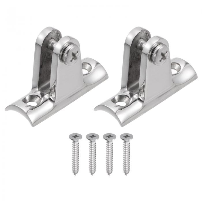 2個のビミニ トップデッキヒンジ 316ステンレススチール製のボートデッキヒンジ 速いリリースピン付き..