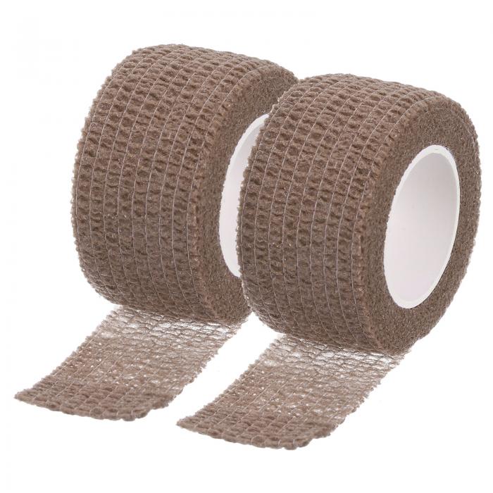 チェアレッグプロテクター 2個セット - 接着剤不要の滑り止めシート 家具の脚に適したテープ（ダーク茶色）