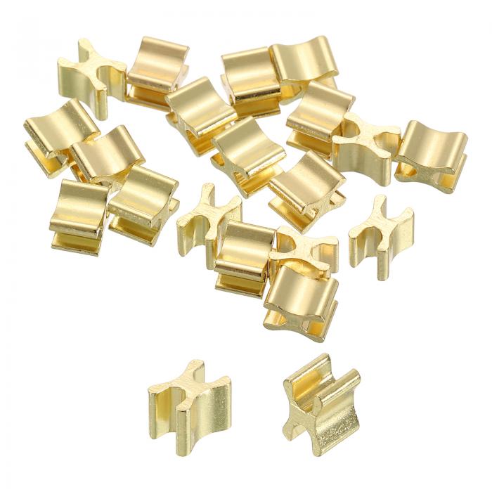 40個 ジッパースライダーリテーナー #3トップストッパークローズドエンドジッパースライダー コート ジャケット バッグ DIY裁縫交換用 ライト金色