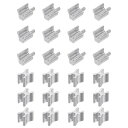 12セット ジッパースライダーリテーナーキット #3銅製トップ&ボトムストッパークローズドエンドジッパースライダー バッグ コート ジャケット ジッパー修理交換...