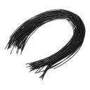 50個入り 20AWG 両端にティンメッキされたコネクタワイヤー 1ピン 40cm 電気ジャンパーワイヤー 半田付け端子 フライングワイヤー 内部接続用 黒色