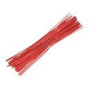 50個入り 20AWG 両端めっきコネクタワイヤー 1ピン 20cm 電気ジャンパーワイヤー 半田付け端子 フライングワイヤー 内部接続用 赤色