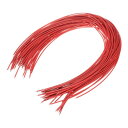 50個入り 20AWG 両端にティンメッキされたコネクタワイヤー 1ピン 40cm 電気ジャンパーワイヤー 半田付け端子 フライングワイヤー 内部接続用 赤色