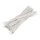 50個入り 20AWG 両端にティンメッキされたコネクタワイヤー 1ピン 10cm 電気ジャンパーワイヤー 半田付け端子 フライングワイヤー 内部接続用 ホワイト