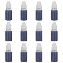 PATIKIL 0.33oz インクリフィルスタンプパッド 12個 10mlスタンプパッドインクリフィル オフィススタンプセルフインキングスタンプ 日付スタンプ...