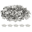 50セットの尖ったリベット 12x7.5mmのピラミッドラピッドリベットスタッズ スクエアパンクス パイ ク レザークラフト 衣類 ベルト バッグ 靴用 シルバ...