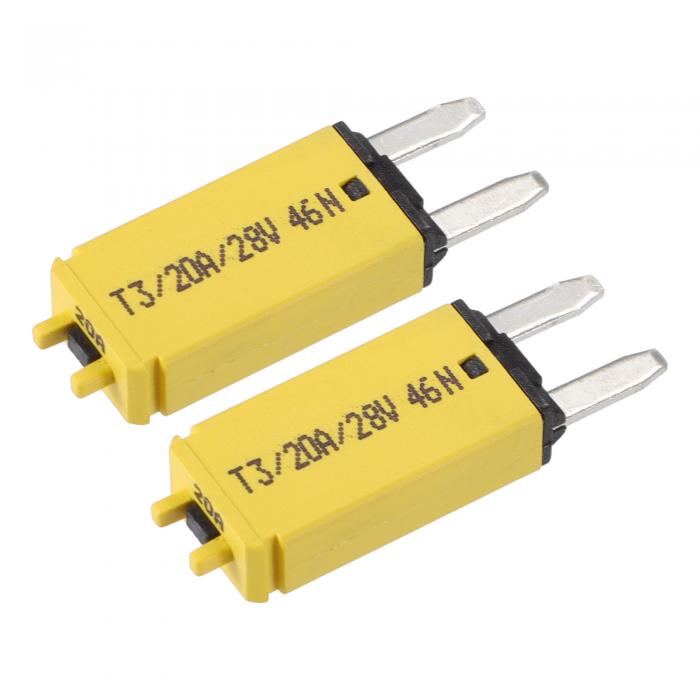 X AUTOHAUX 2個セット サーキットブレーカーヒューズ E73 20A 手動リ セット可能な車両用ブレーカーヒューズ カーバッテリー保護用