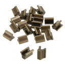 20個 ジッパースライダーリテーナー #8 トップストッパー クローズドエンド ジッパースライダー バッグ コート ジャケット DIY 裁縫 交換用 ブロンズ