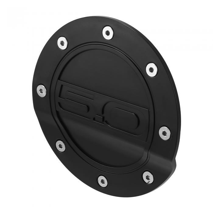 ACROPIX スティックオンフューエルタンク フューエルフィラーガスリッド ドアカバー Mustangに対応 ブラック 1個