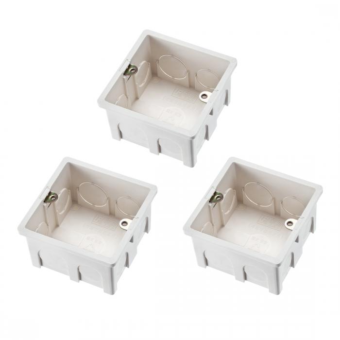 壁スイッチボックス 隠しマウントバックボックス タイプ86 シングルギャング 3個入り