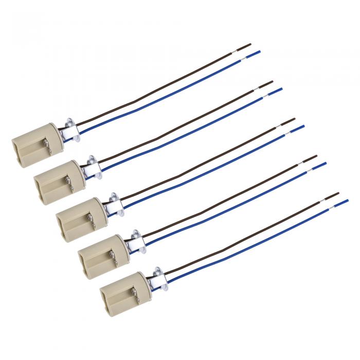 電球ソケット G9 AC 250V 2A 15 cm長さ LEDランプベースホルダー ブラケット付き セラミック ホワイト ..