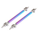 X AUTOHAUX 車の調整可能なフロントバンパーリップスプリッター ストラットタイロッドバー ユニバーサル 178 mm-230 mm マルチカラー 2個