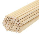 丸い木の棒 0.24"x11.81" 未塗装のハードウッドスティック クラフト用の小枝 DIYクラフト 50本セット