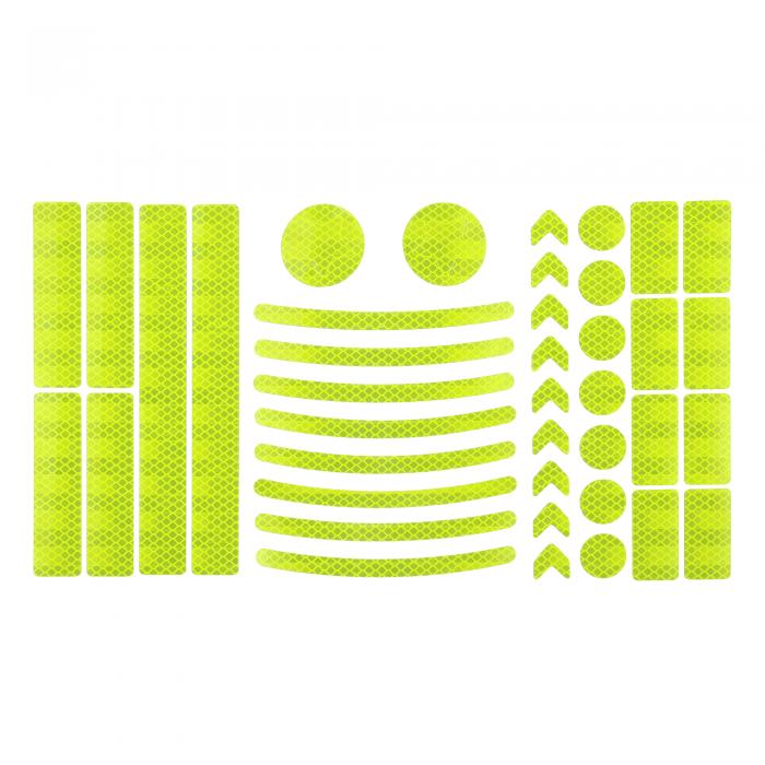 X AUTOHAUX 42個入りのバイク・オートバイ用反射安　全警告テープ 外部用反射ストリップ マルチパーパ..