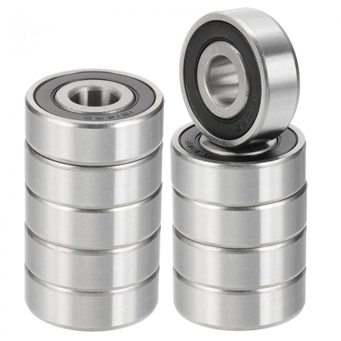 PATIKIL 1614-2RS 深溝玉軸受 3/8" x 1-1/8" x 3/8" 10個パック ダブルゴムシールミニチュアベアリング..