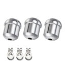 ボールチェーンコネクター ボールチェーンペンダント 3 mm 3.2mm ダブルリングスタイル シルバーループ接続 1セット入り