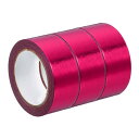 PATIKIL 15mm x 5m 金属和紙テープ 3ロール マスキング箔シール 自己接着 DIYアート クラフト包装装飾用 ローズレッド(3)
