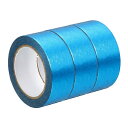 PATIKIL 15mm x 5m 金属和紙テープ 3ロール マスキング箔シール 自己接着 DIYアート クラフト包装装飾用 ライトブルー