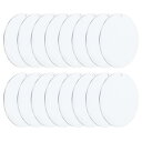 PATIKIL 100 mm直径 アクリルサークル 16個 丸い透明なプラスチックシート飾り ケーキディスク 透明 ブランクサイン クラフト絵画DIYクリスマス用 2 mm厚さ