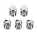 PATIKIL M5 x 5 mm ナイロン先端イモネジ 5個入り メートル六角ソケットヘッド カップポイント 滑り止めセットスクリュー 内部ヘックス ドライブ...