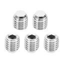 PATIKIL M12 x 12 mm ナイロン先端イモネジ 5個入り メートル六角ソケットヘッド カップポイント 滑り止めセットスクリュー 内部ヘックス ドラ...