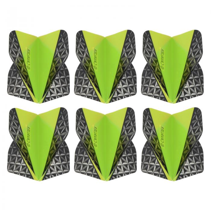 PATIKIL ダーツフライト 6個 PET スタンダードダーツアクセサリー交換部品 ソフトとスチールティップ用 ブラック グレー グリーン