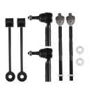 X AUTOHAUX Jeepに対応コマンダー2006-2010、Jeepに対応グランドチェロキー2005-2010用の6個セットの車両フロントスウェイバーリンクタイロッドエンド