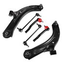 X AUTOHAUX Nissanに対応キューブ2009-2014用6個セットフロントロアコントロールアームタイロッドサスペンションキット No.RK620566/RK620567