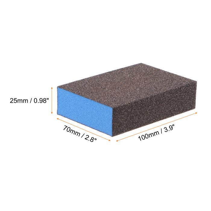 サンディングスポンジブロック 8 個 120-180 グリットウェット/ドライハンドサンディングスポンジシート 100x70x25mm フォームサンディングブロックパッド キッチンメタルウッド乾式壁家具の研磨用 3