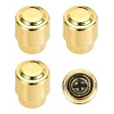 ST ギター 3/5 ウェイ ピックアップ ガ ンスイッチ 先端十字穴 4 x 3.5mm プラスチック プッシュ スイッチノブカバー エレキギター 部品交換用 クロム金 4個入り