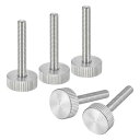 M5x30mm ニードル付きサムネジ 5個セット 304ステンレススチール製フラットニードル付きフルスレッドサムネジボルト グリップノブファスナー