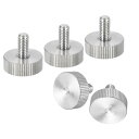 M6x12mm ニュル付きサムネジ 5個セット 304ステンレススチール製 フラットニュル付きヘッド 全ねじサムネジ ボルト グリップノブ ファスナー(4)
