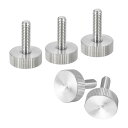 M6x20mm ニュル付きサムネジ 5個セット 304ステンレス製フラットニュル付きヘッドの全ねじサムネジボルト グリップノブファスナー