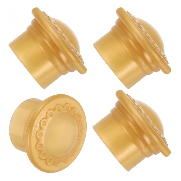 カーテンロッドエンド、4個のプラスチック製ドレープレールポールヘッドキャップ、モダンウィンドウカ..