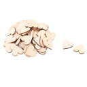 人気木材チップ DIY用木材 ハート型 家具 ベージュ サイズ30 x 27mm 50個入り