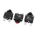 プッシュボタンスイッチ MR1 AC 125V/250V DC 32V 10A ブラック プラスチック 金属 3個入り